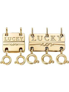 18K Gold & Silver Layering Necklace Clasps - Strong, Multiple Layered Separator